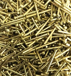 1/8 X 1/4 Round Head Brass Rivets; 100 PCS Box