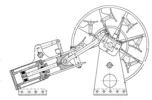 Diagonal Paddle Engine by Edgar T Westbury M9