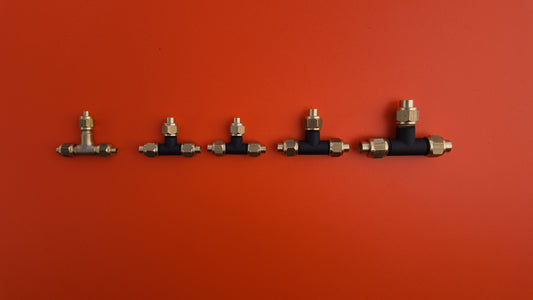 3 Way Tee Pieces with Nuts & Tails
