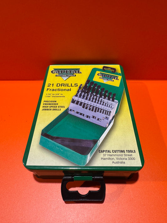 HSS Drill Set 1/16 - 3/8 in 1/64 Rises